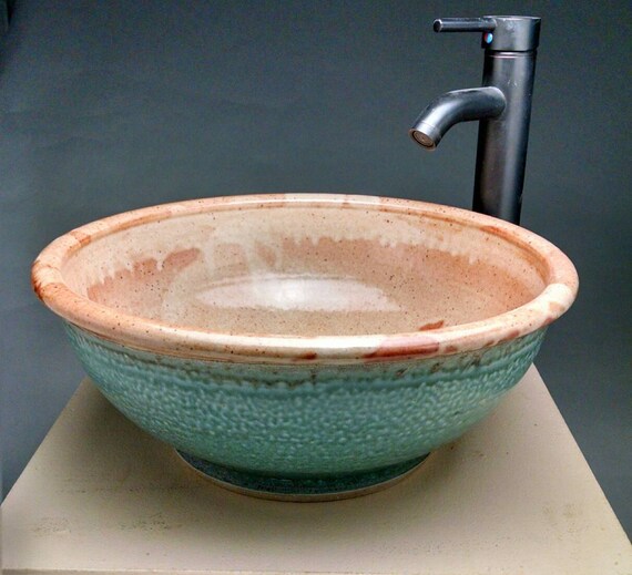 Custom Handmade Pottery Vessel Sink Designed For Your Bathroom Remodeling Made To Order