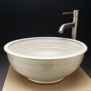 Custom Handmade Pottery Vessel Sink, Designed for your Bathroom Remodeling- Made To Order