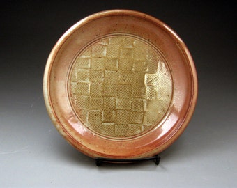 Stoneware Dinner Plate With Impressed Textural Design-Made To Order