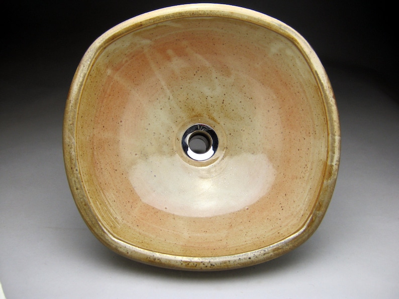 14 To 16 Handmade Ceramic Vessel Sinks Square With Sculpted Design Made Order