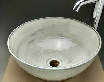 Small Sinks Handmade  Pottery Vessel Sink,  Contemporary Design For your Bathroom Remodeling- Made to Order