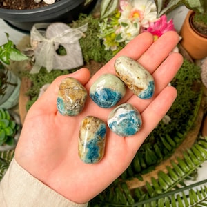 UV Reactive Sodalite with Afghanite  Tumble Stone, Sodalite Polished Stone, UV Reactive Afghanite Tumble Stone