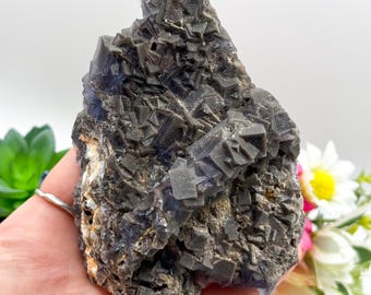 ブラックローズフローライト 403g - Etsy 日本