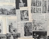 Costume Ephemera Bundle Historical FASHION Vintage Book Page Scrap Clippings Junk Journal Collage Illustrations Text Whimsy Kit III