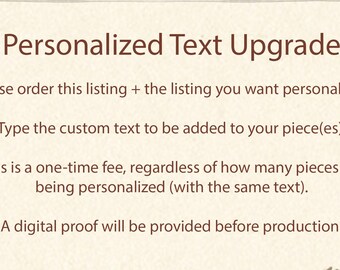 Personalized Text Upgrade