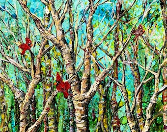 Three Cardinals: Fine Art Print