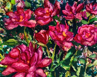 Pink Roses: Fine Art Greeting Card