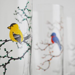 The Four Seasons Bird Glassware 4 Everyday 16 oz Glasses, Cardinal, Hummingbird, Finch and Bluebird Drinking Glasses, The Four Seasons image 6