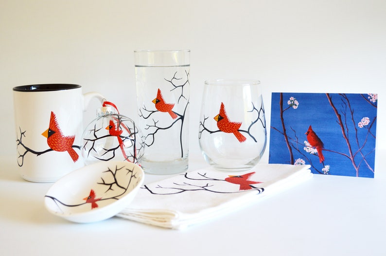 Cardinal Gift Set Collection 7 Piece Personalized Gift Set for Mom, Mothers Day Gift, FREE SHIPPING image 3