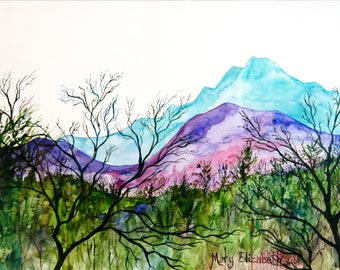 Gumo Moutain : Art Print - Watercolor Artwork