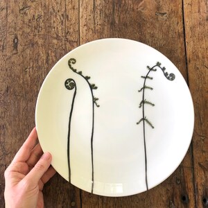 Fiddlehead Fern Porcelain Plates Pressed Botanical Dishes image 6