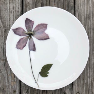 Set of 6 Botanical Porcelain Plates, Fern and Floral Dishes, Durable and Dishwasher Safe image 6