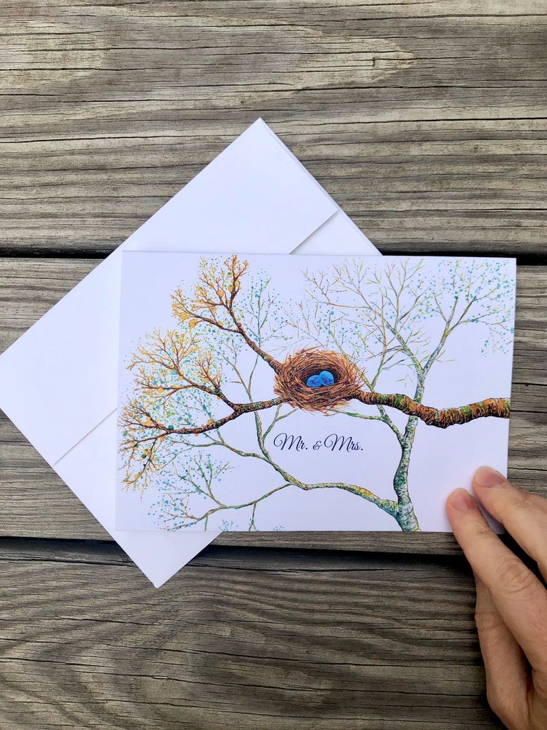 Bird Nest Wedding Card : Greeting Cards image 4