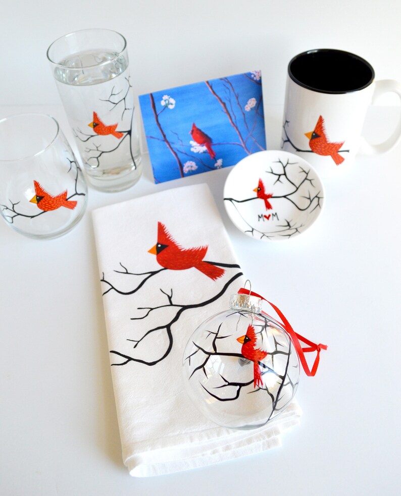 Cardinal Gift Set Collection 7 Piece Personalized Gift Set for Mom, Mothers Day Gift, FREE SHIPPING image 5