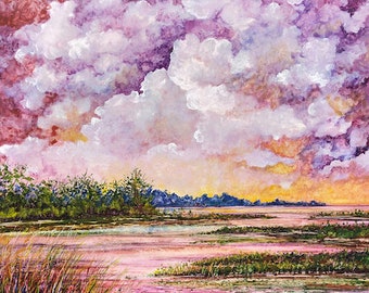 Marshlands - Square Blank Greeting Card