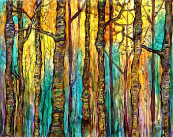 Blue Forest : Fine Art Greeting Card