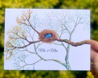 Bird Nest Wedding Card : Greeting Cards