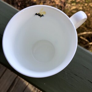 Honeybee Mug One Mug Dishwasher Safe, Coffee Mugs, White Mug, Teacup, Bees, Bee Lover Gift image 4