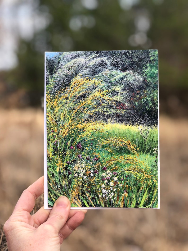 Backyard Goldenrod in October : Blank Greeting Card image 1