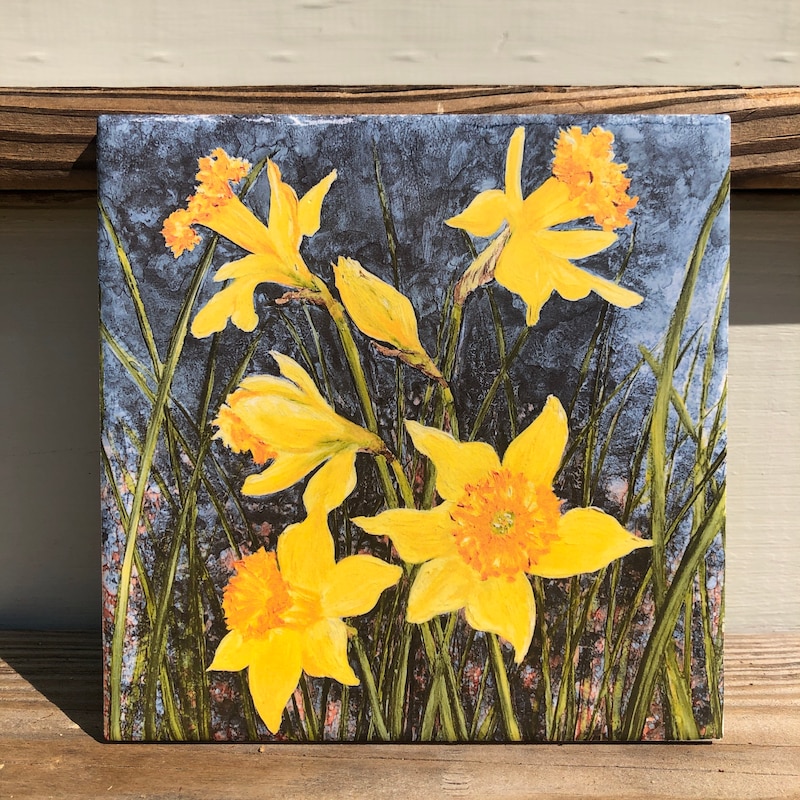 Daffodils Tiles - Etsy