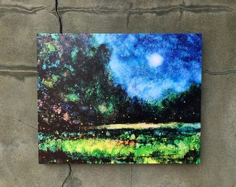 Fireflies : 16 x 20 Inch Stretched Canvas Wrap Print