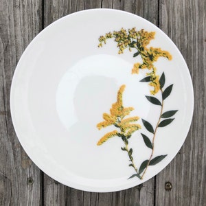 Set of 6 Botanical Porcelain Plates, Fern and Floral Dishes, Durable and Dishwasher Safe image 8