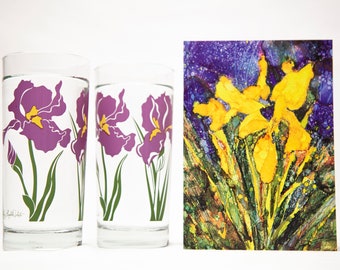 Iris Flower 3 Piece Floral Gift Set Collection - Mother's Day, Birthday Gift for her, Free Priority Shipping