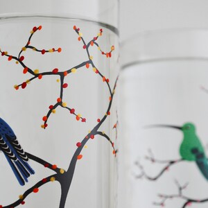 The Four Seasons Bird Glassware 4 Everyday 16 oz Glasses, Cardinal, Hummingbird, Finch and Bluebird Drinking Glasses, The Four Seasons image 7