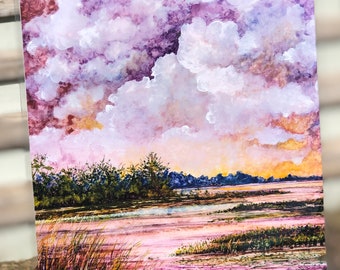 Marshlands : Fine Art Print from mixed media painting