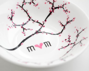 Cherry Blossom Branch Jewelry Dish - Personalized Jewelry Bowl, Mothers Day Gift, Ring Dish, Ring Bowl, FREE SHIPPING, Best Seller