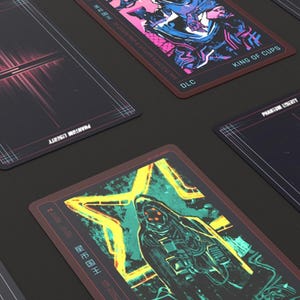 a group of playing cards sitting on top of a table