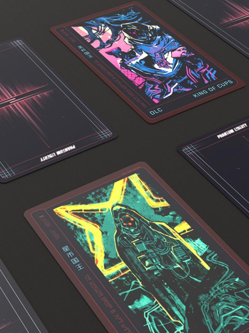 a group of playing cards sitting on top of a table