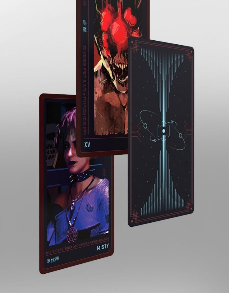 a set of three video game playing cards