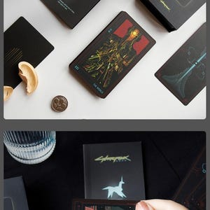 Juego de cartas del Tarot de Cyberpunk 2077 Phantom Liberty para juegos de mesa / Figuras coleccionables de Edgerunner Samurai para cosplay