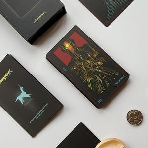 a bunch of cards that are on a table