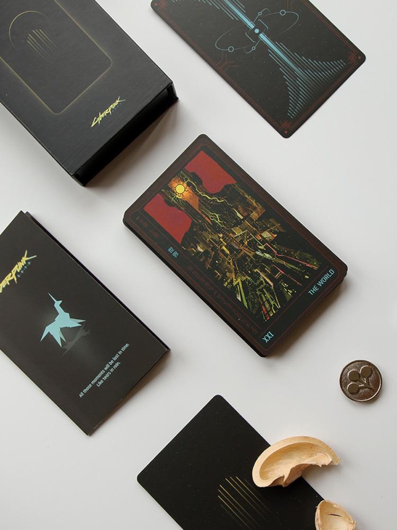 a bunch of cards that are on a table