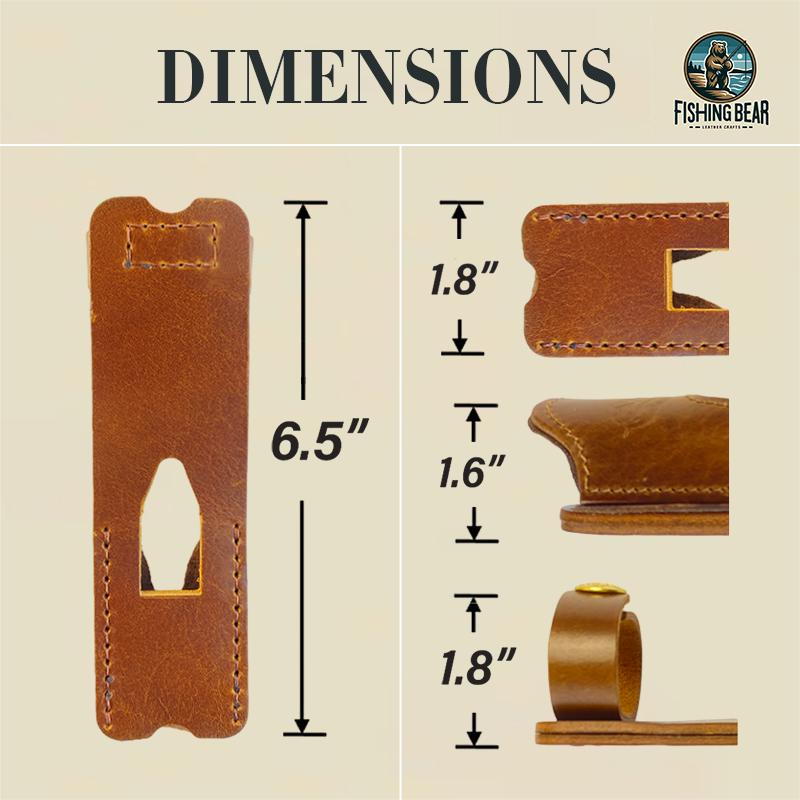 Leather Fishing Rod Holster For Belt | Fly Fishing Pole Holder | Lure Fishing Rod Holder