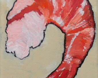 Shrimp Acrylic Painting