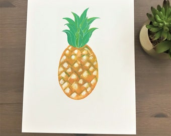 Pineapple 8 x 10 Print, Acrylic,