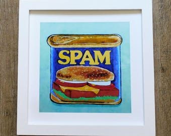 Spam Can Art 8x8 inch Print