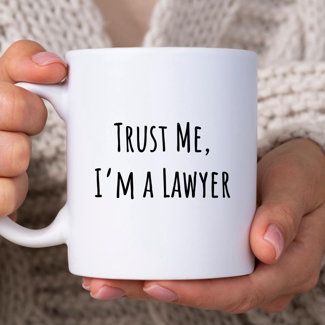 Kosmetiktasche 'Trust Me I'm A Lawyer' - Mit Reißverschluss, Canvas, 22,9x18,3 Cm