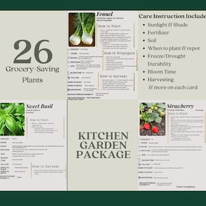 Kitchen Garden Plant ID & Care Cards