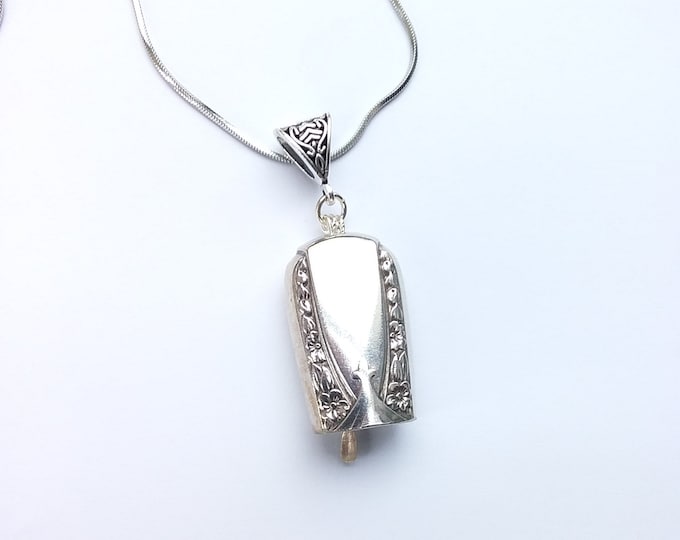 Talisman 1938 upcycled knife handle bell necklace!