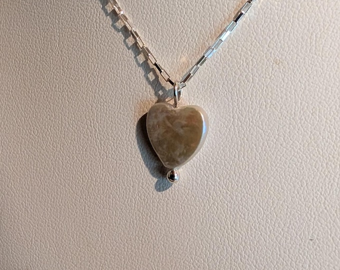 Petite Freshwater pearl Heart Necklace
