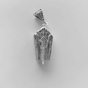 Her Majesty 1931 upcycled knife handle bell necklace!