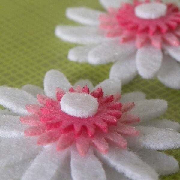 5 felt daisies (20pieces)