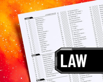 A Lawless Time Checklist LAW Star Wars Unlimited SWU PDF (Set 7)