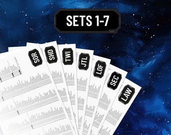 Star Wars Unlimited checklist afdrukbare kaartenlijst minimale SWU-map (digitale pdf-download) Playset Masterset BUNDEL SETS 1-7