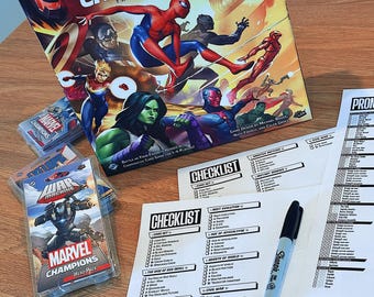 Marvel Champions Checklist - Minimal Printable Release Collection Tracker List (Jun'26) PDF Digital Download