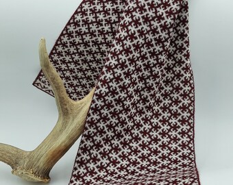Madison Mosaic Knit Alpaca Scarf